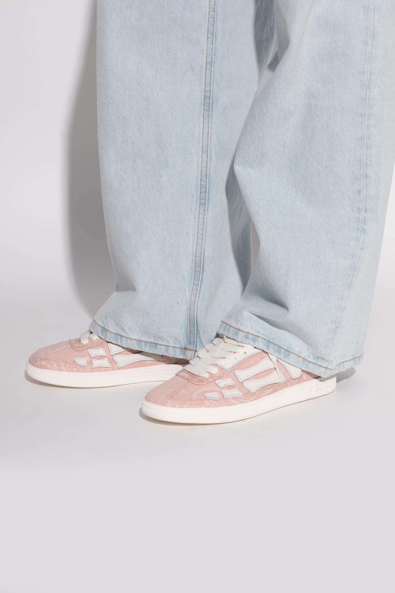 【AMIRI】ウィメンズ バンダナ デニム パシフィックボーンズ AMIRI Bandana Denim Pacific Bones sneakers for Women - Pink